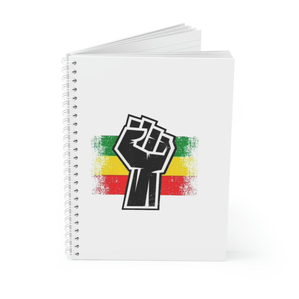 Black Fist Spiral Notebook