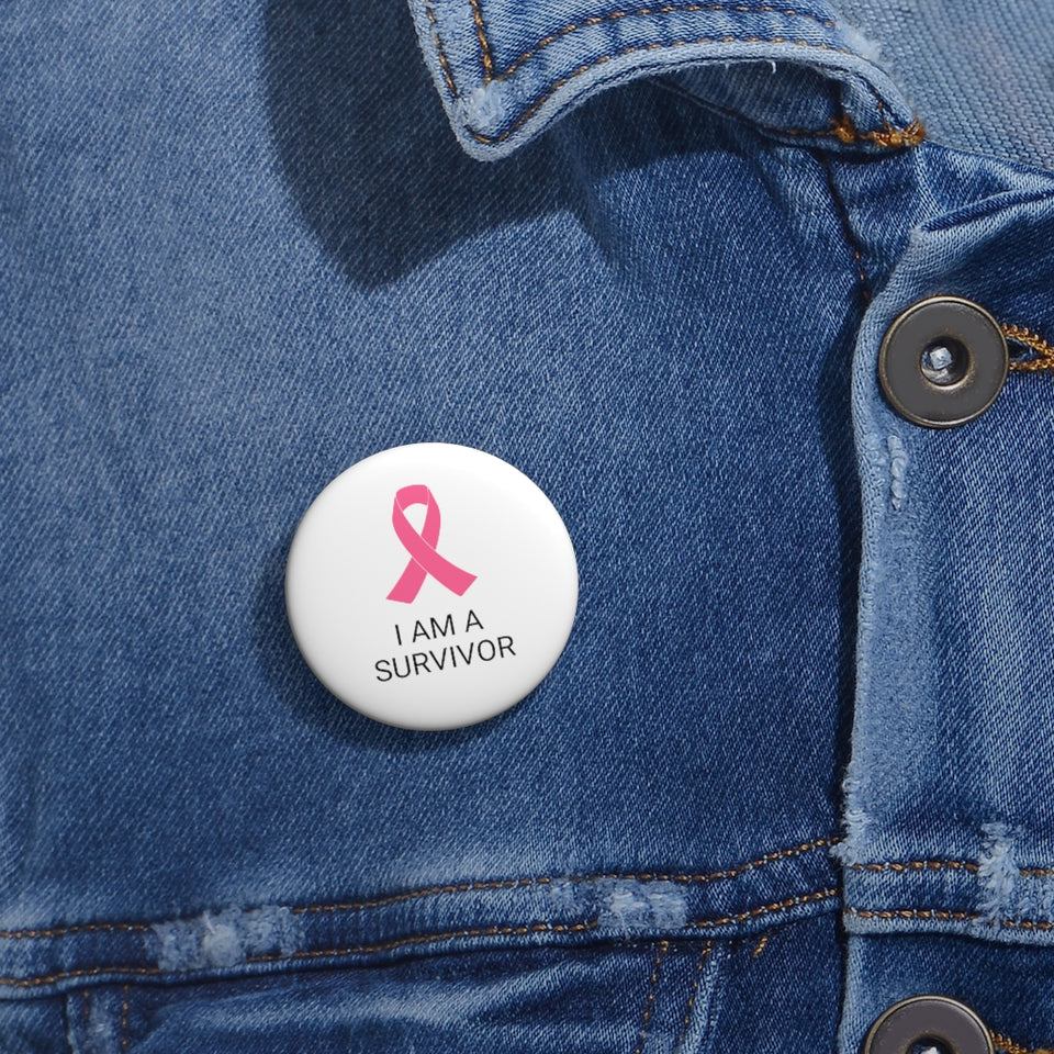 Breast Cancer Awareness Survivor Custom Pin Buttons