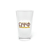 Omega Psi Phi Pint Glass, 16oz