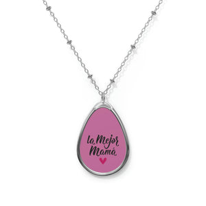The Best Mom Oval Necklace