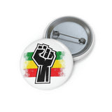 Black Fist Custom Pin Buttons