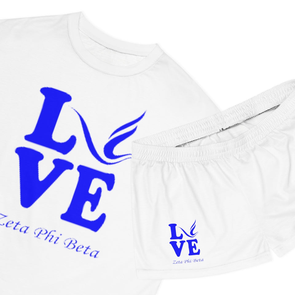 Zeta Phi Beta Love Women's Short Pajama Set