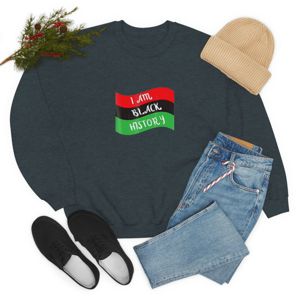 I Am Black History Unisex Heavy Blend™ Crewneck Sweatshirt