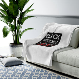 Black History Everyday Velveteen Plush Blanket