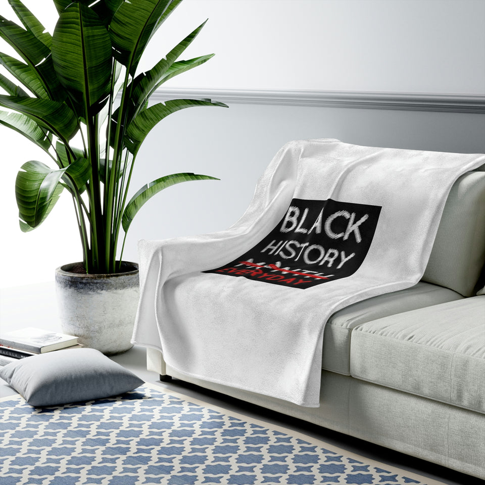 Black History Everyday Velveteen Plush Blanket