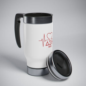 Delta Heartbeat Stainless Steel Travel Mug with Handle, 14oz