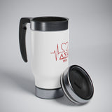 Delta Heartbeat Stainless Steel Travel Mug with Handle, 14oz