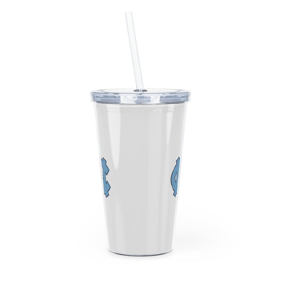 UNC Plastic Tumbler with Straw