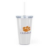 Clemson University Tumbler with Straw