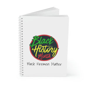 Black Firemen Matter Spiral Notebook