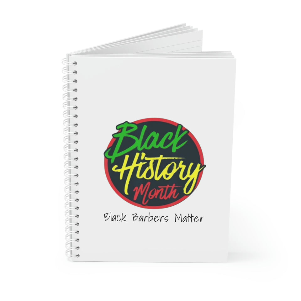 Black Barbers Matter Spiral Notebook