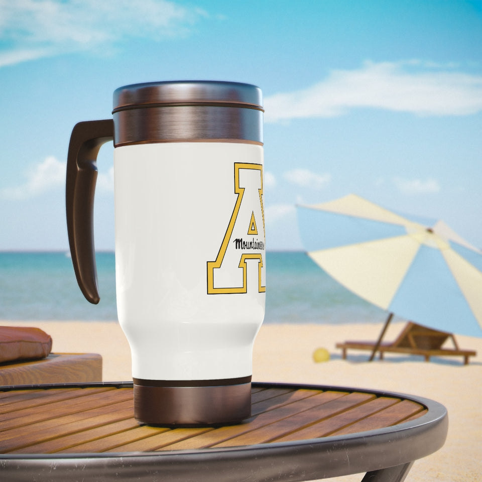 Appalachian State Stainless Steel Travel Mug with Handle, 14oz