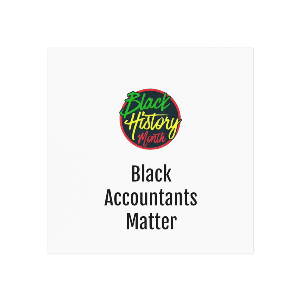 Black Accountants Matter Square Magnet