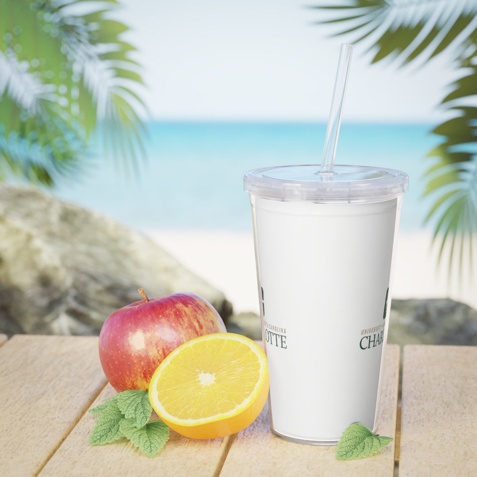 UNCC Plastic Tumbler with Straw