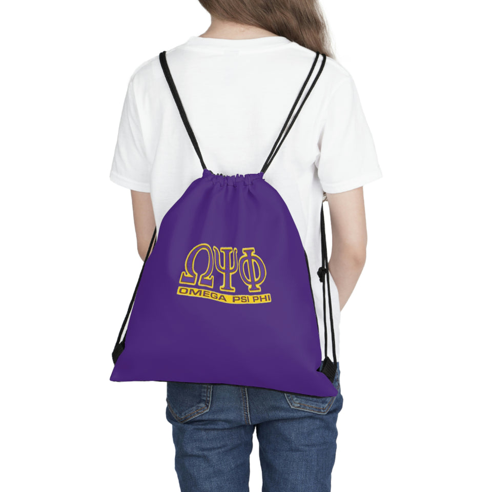 Omega Psi Phi Outdoor Drawstring Bag