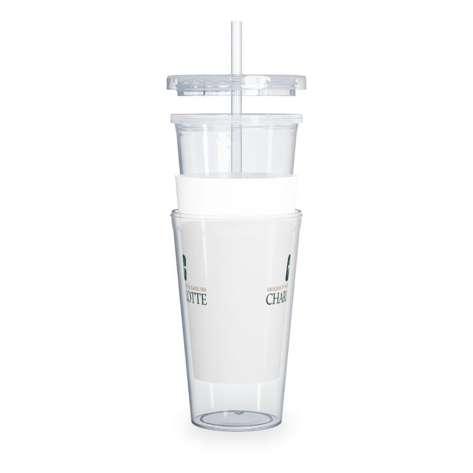 UNCC Plastic Tumbler with Straw