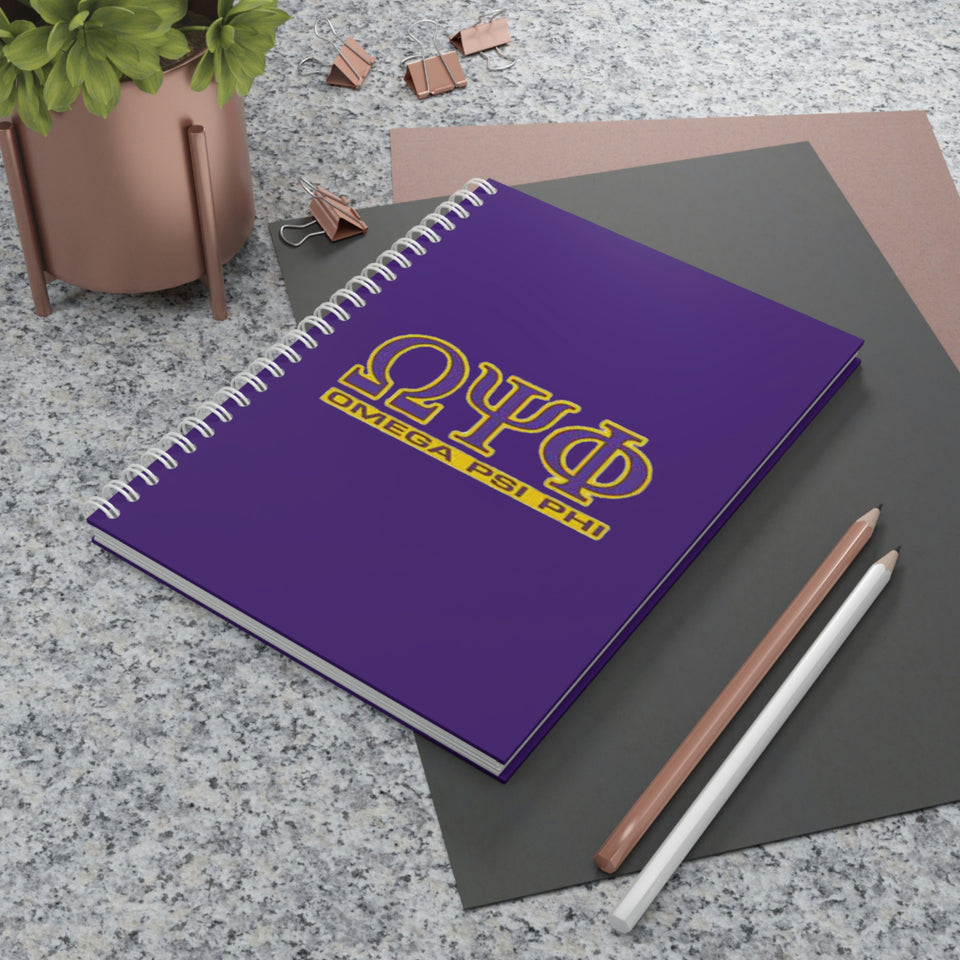 Omega Psi Phi Spiral Notebook