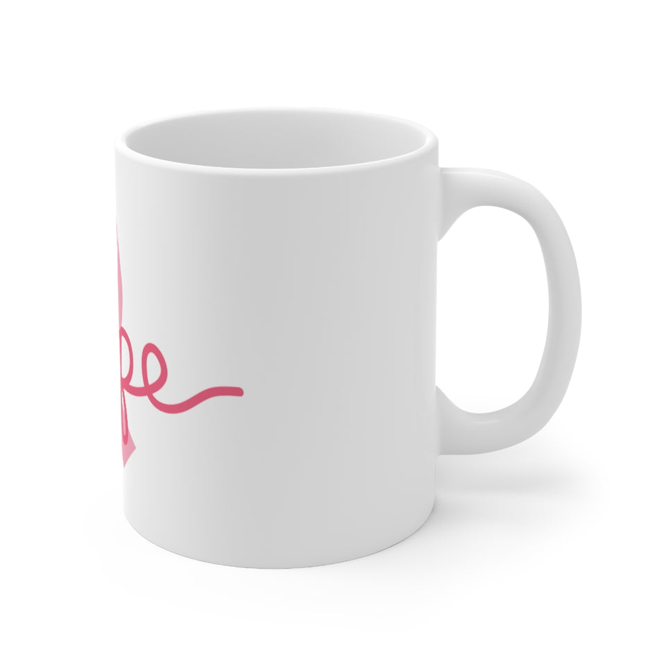 Breast Cancer Awareness HOPE Ceramic Mug 11oz