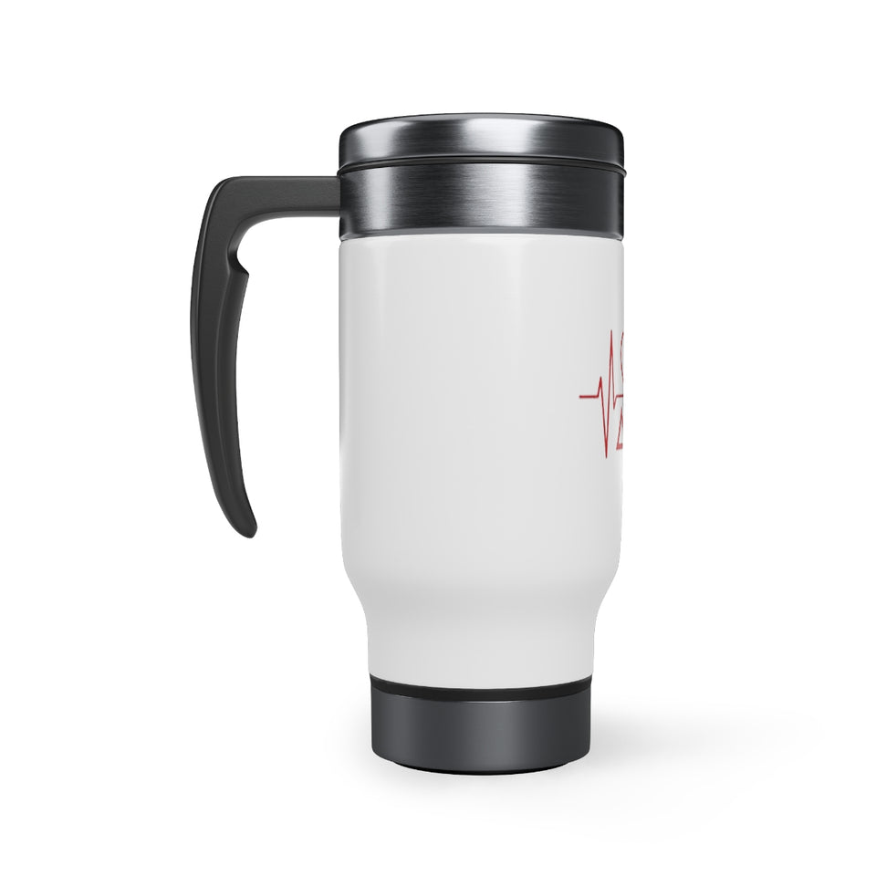 Delta Heartbeat Stainless Steel Travel Mug with Handle, 14oz