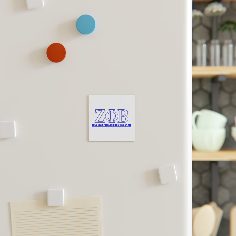 Zeta Phi Beta Square Magnet