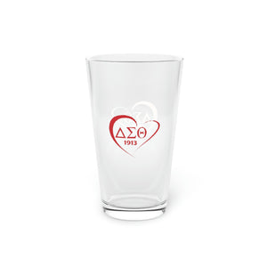 DST Heart Pint Glass, 16oz