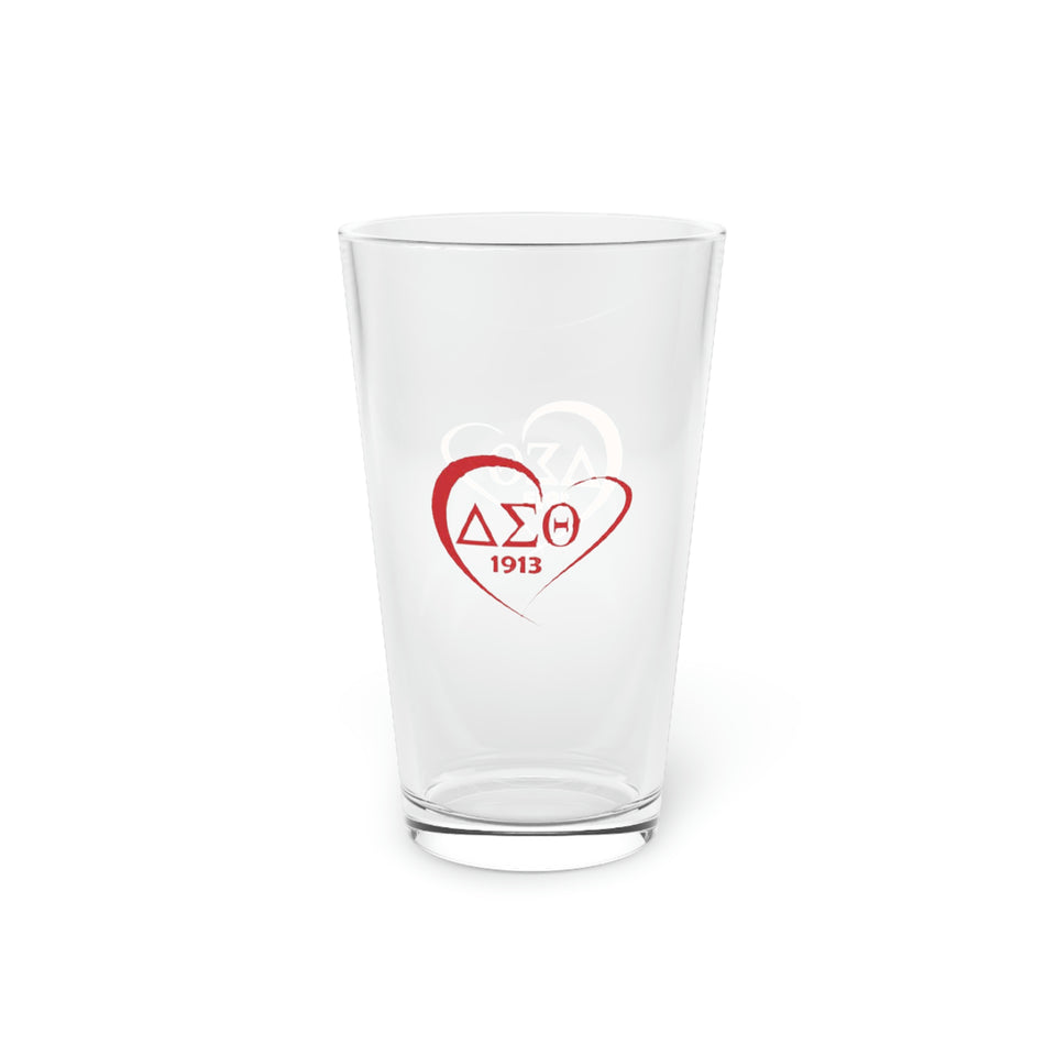 DST Heart Pint Glass, 16oz