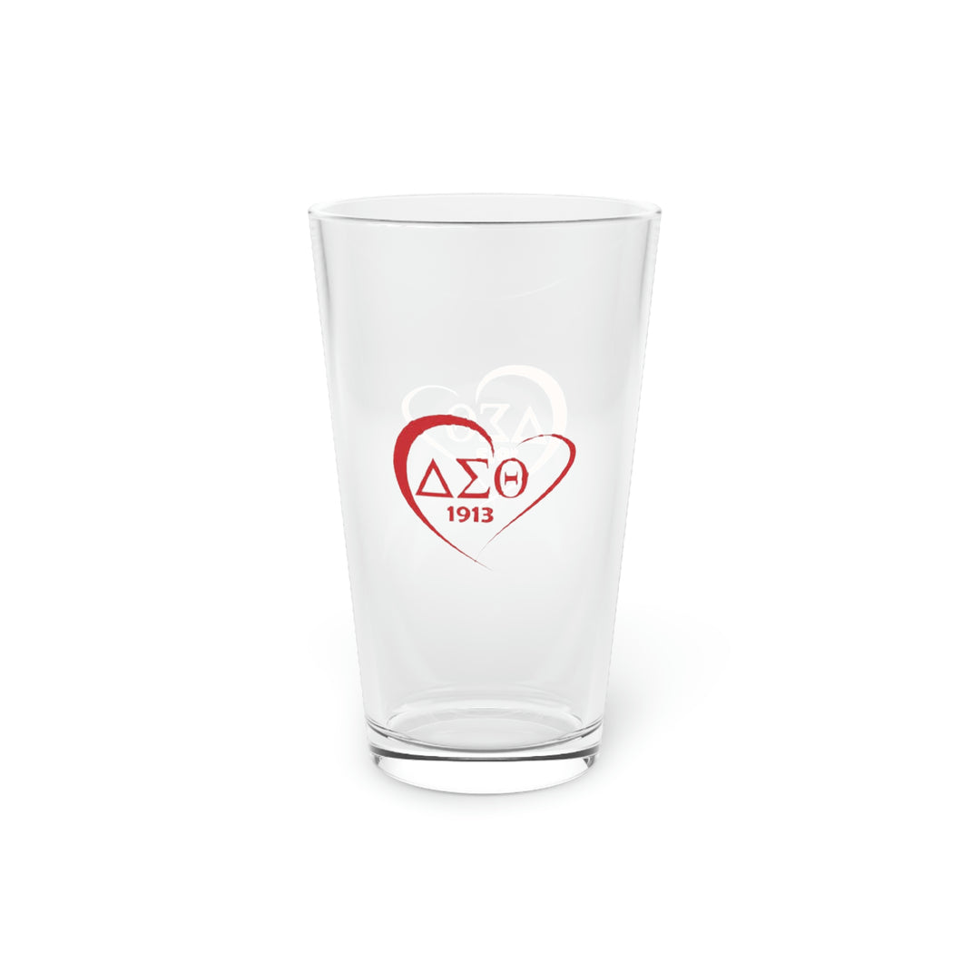 DST Heart Pint Glass, 16oz