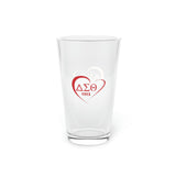 DST Heart Pint Glass, 16oz