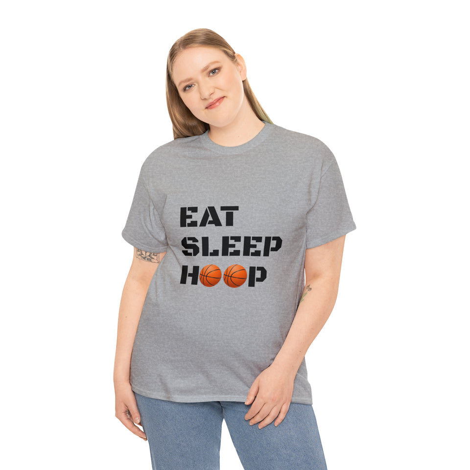 Eat Sleep Hoop Unisex Heavy Cotton Tee