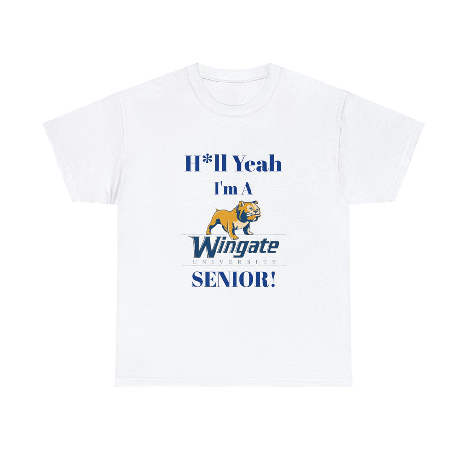 H*ll Yeah Wingate University Senior Unisex Heavy Cotton Tee
