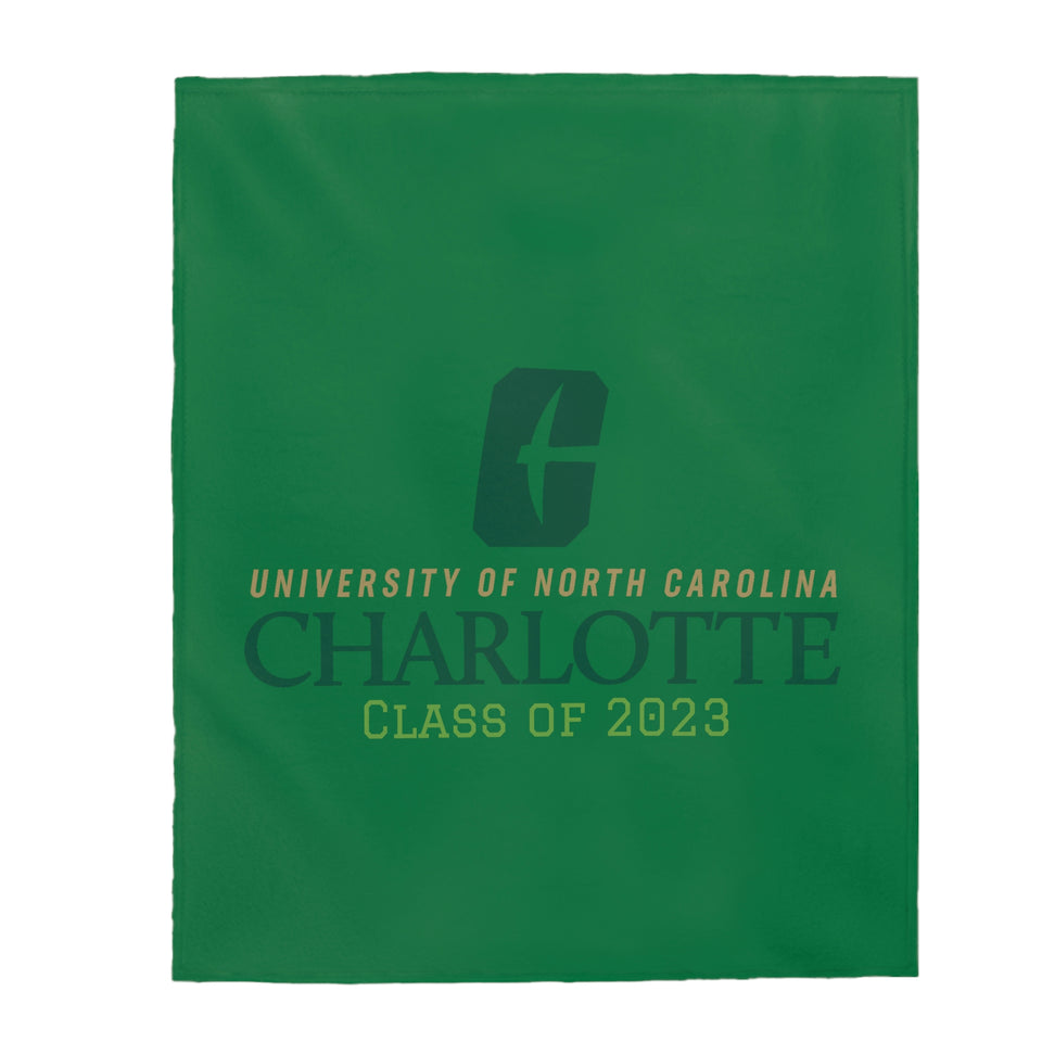 UNCC Class of 2023 Velveteen Plush Blanket