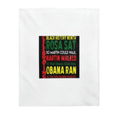 Celebrating Black History Month Velveteen Plush Blanket
