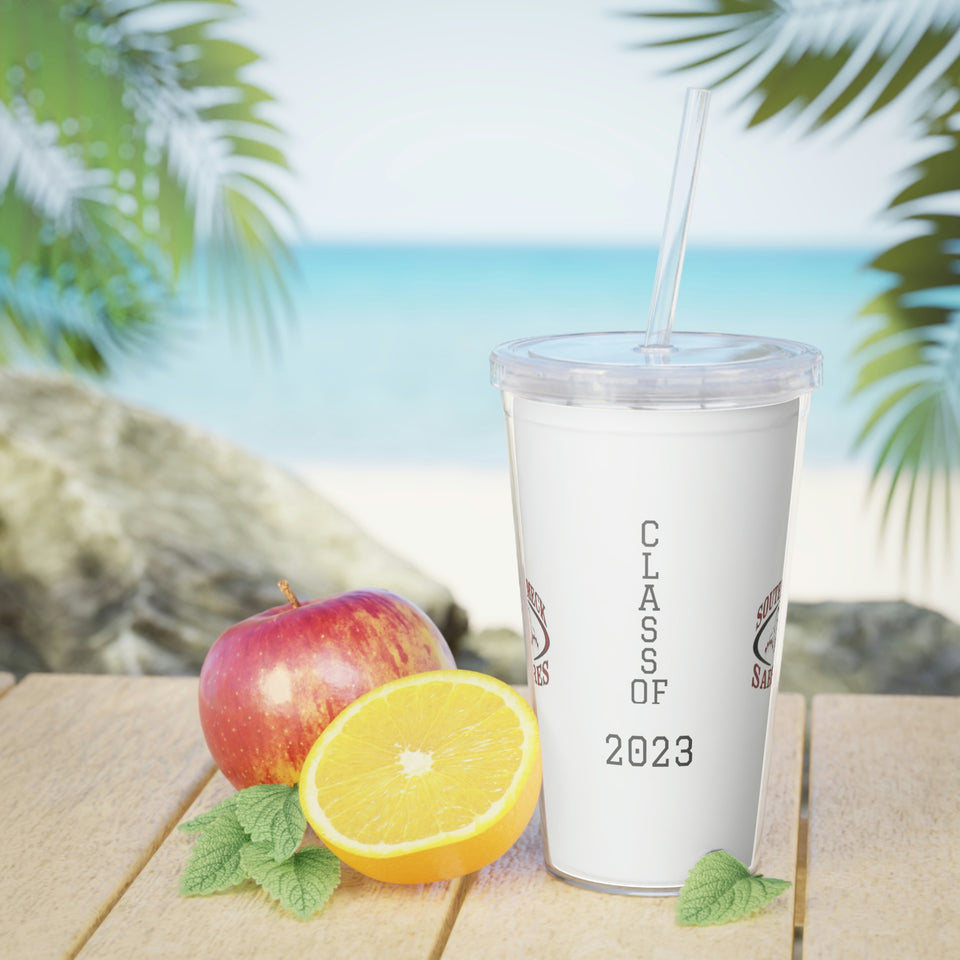South Meck HS Class of 2023 Plastic Tumbler with Straw