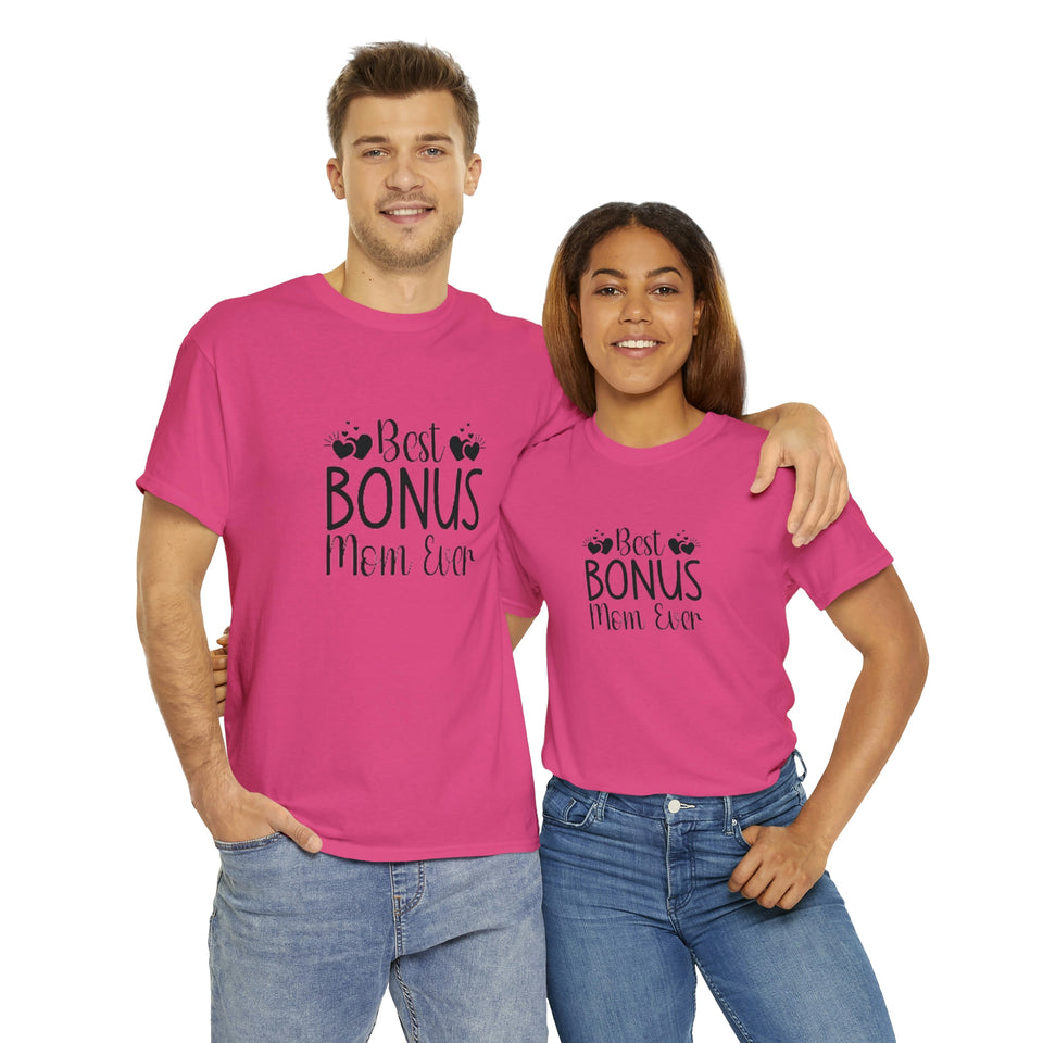 Best Bonus Mom Ever Unisex Heavy Cotton Tee