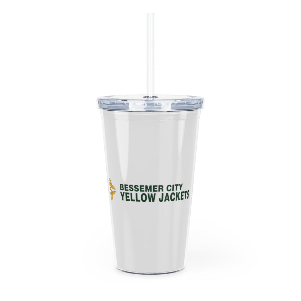 Bessemer City Yellow Jackets Plastic Tumbler with Straw