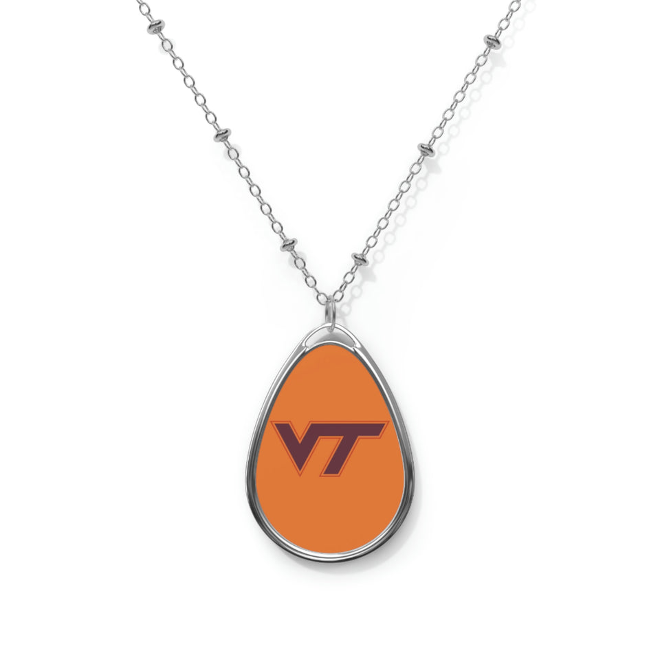 Virginia Tech Oval Necklace