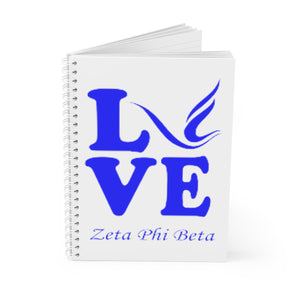Zeta Phi Beta LOVE Spiral Notebook