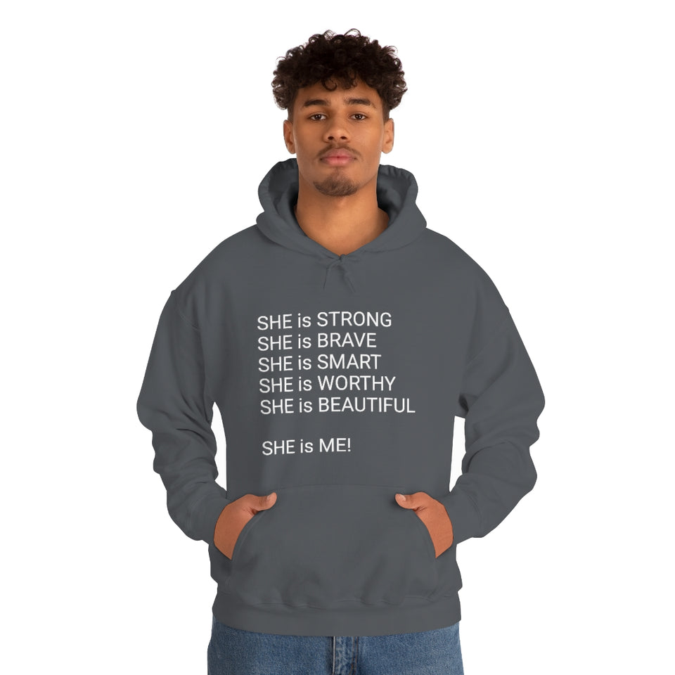 SHE IS Unisex Heavy Blend™ Hooded Sweatshirt