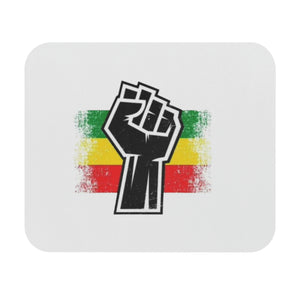 Black Fist Mouse Pad (Rectangle)