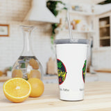 Black Hair Stylists Matter Plastic Tumbler with Straw