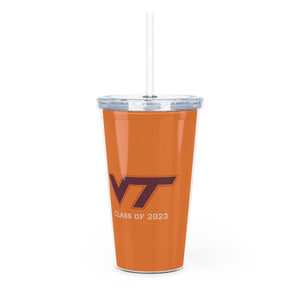 Virginia Tech Class of 2023 Plastic Tumbler with Straw