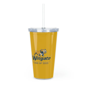 Wingate Class of 2023 Plastic Tumbler with Straw