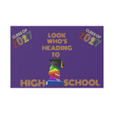 Heading To High School Plastic Yard Sign