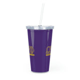 Omega Psi Phi Plastic Tumbler with Straw