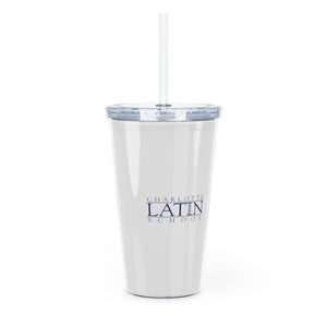 Charlotte Latin Plastic Tumbler with Straw