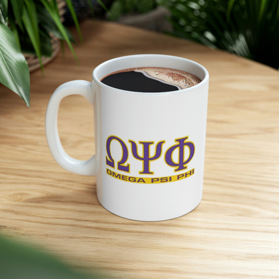 Omega Psi Phi Ceramic Mug 11oz
