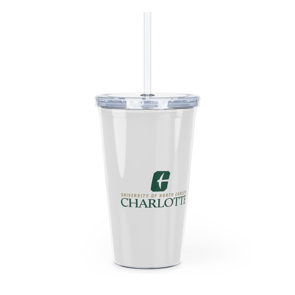 UNCC Plastic Tumbler with Straw