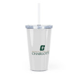 UNCC Plastic Tumbler with Straw
