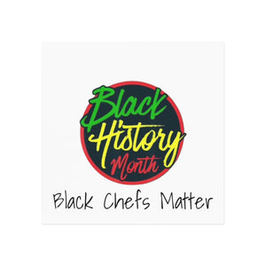 Black Chefs Matter Square Magnet