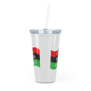 I Am Black History Plastic Tumbler with Straw